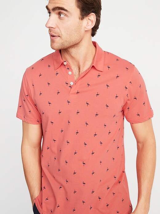 Image number 1 showing, Soft-Washed Printed Jersey Polo