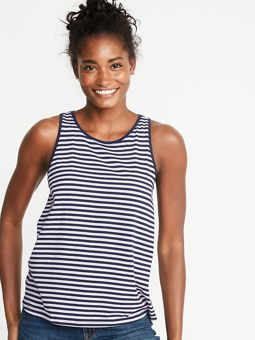 Image number 1 showing, EveryWear Striped Jersey Tank for Women