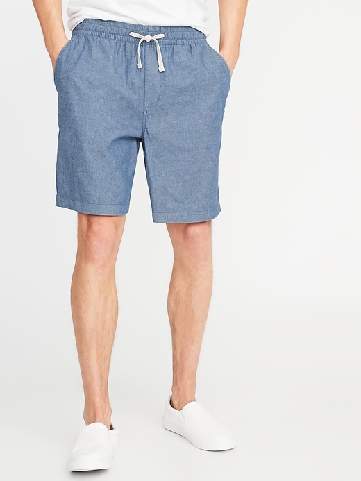View large product image 1 of 1. Twill Jogger Shorts - 9-inch inseam