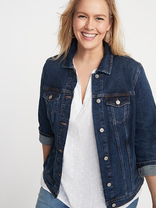 Image number 1 showing, Classic Plus-Size Jean Jacket