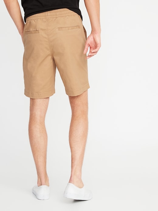 View large product image 2 of 2. Twill Drawstring Jogger Shorts - 9-inch inseam
