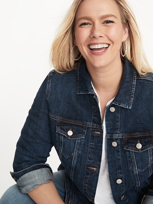Image number 4 showing, Classic Plus-Size Jean Jacket