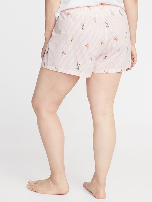 View large product image 2 of 2. Printed Poplin Plus-Size Sleep Boxers - 3.5-inch inseam