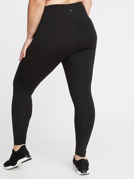 View large product image 2 of 3. High-Waisted PowerPress Plus-Size Leggings
