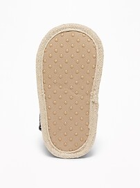 View large product image 4 of 4. Chambray Railroad-Stripe Espadrilles for Baby