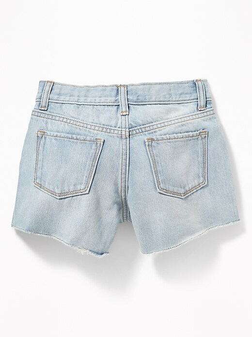 View large product image 2 of 3. High-Waisted Button-Fly Distressed Jean Cut-Off Shorts For Girls