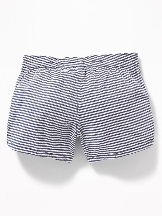 View large product image 2 of 3. Striped Seersucker Pull-On Shorts For Girls