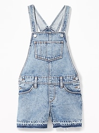 View large product image 3 of 3. Let-Down Hem Jean Shortalls For Girls