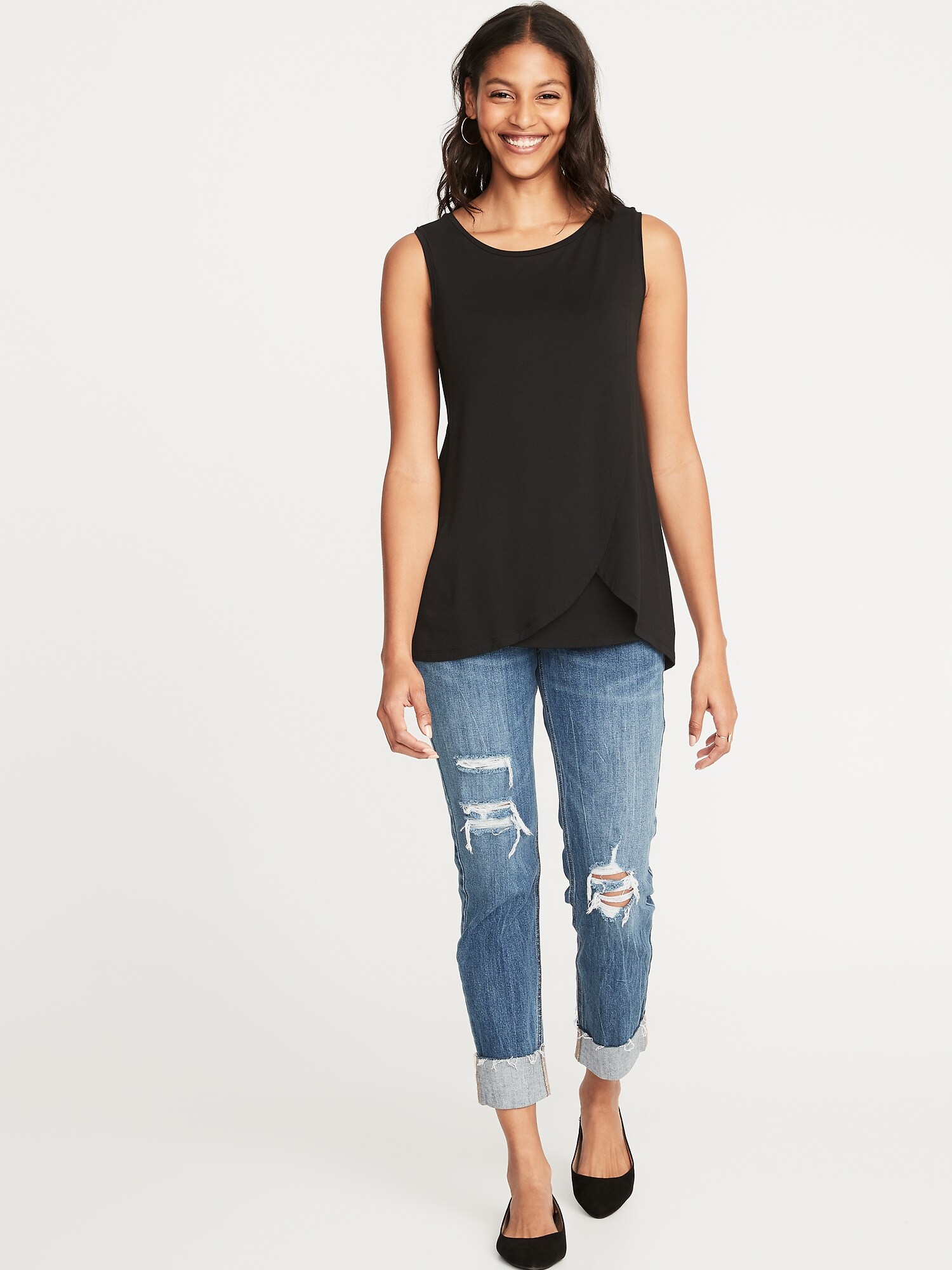 Maternity Cross-Front Nursing Tank | Old Navy