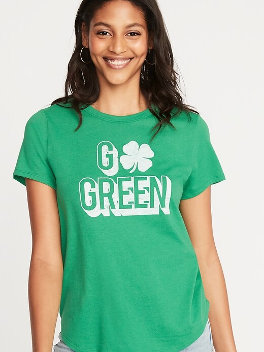 Image number 1 showing, EveryWear St. Patrick's Day Graphic Tee for Women