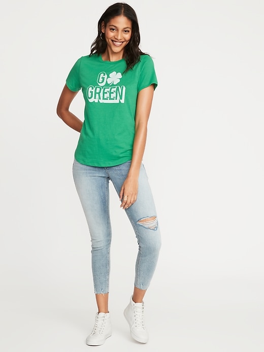 Image number 3 showing, EveryWear St. Patrick's Day Graphic Tee for Women