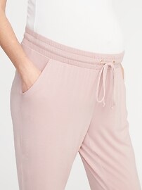 View large product image 3 of 3. Maternity Soft-Spun Jersey Lounge Jogger Pants