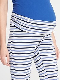 View large product image 3 of 3. Maternity Foldover-Waist Jersey Lounge Pants
