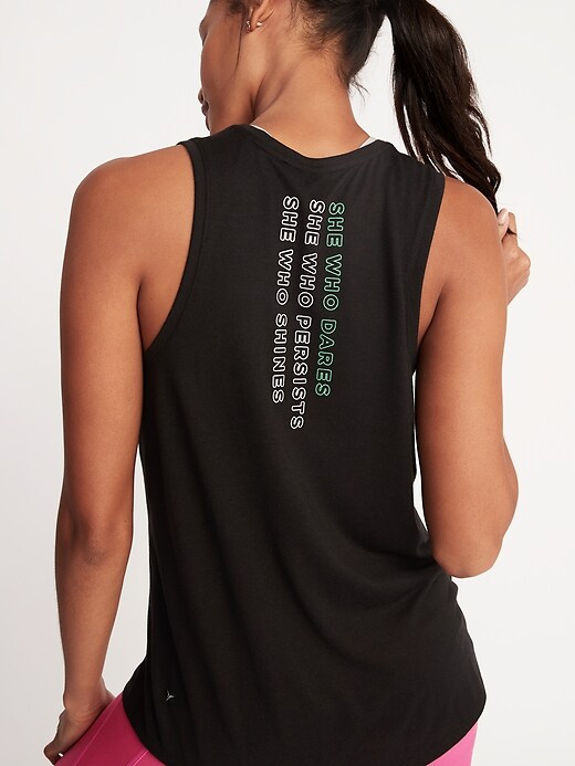 View large product image 2 of 2. Graphic Performance Muscle Tank for Women
