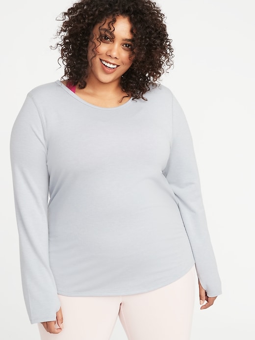 French Terry Surplice-Back Plus-Size Performance Top | Old Navy