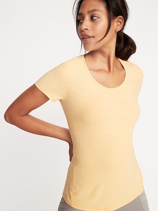 View large product image 1 of 1. Breathe ON Mesh-Back Performance Tee for Women