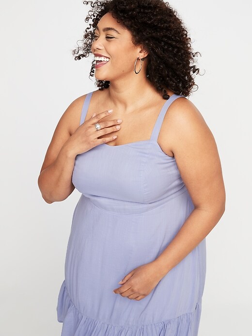 Image number 4 showing, Plus-Size Fit & Flare Tiered Cami Dress