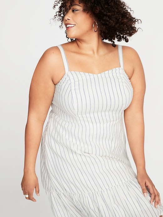 Image number 4 showing, Plus-Size Fit & Flare Striped Cami Dress