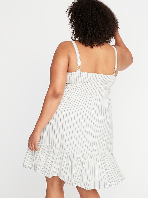 Image number 2 showing, Plus-Size Fit & Flare Striped Cami Dress