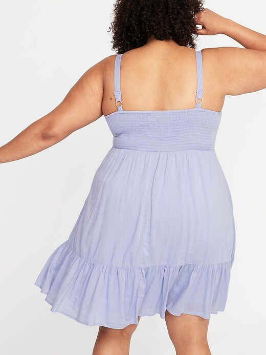 Image number 2 showing, Plus-Size Fit & Flare Tiered Cami Dress