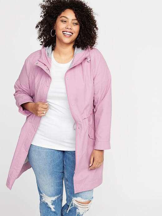 View large product image 1 of 1. Hooded Plus-Size Anorak