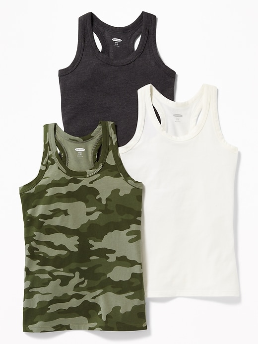 View large product image 1 of 2. Racerback Layering Tank 3-Pack for Girls