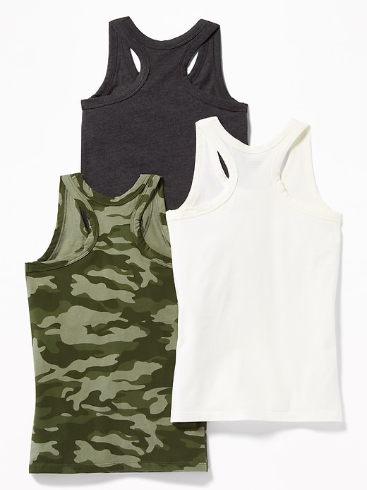 View large product image 2 of 2. Racerback Layering Tank 3-Pack for Girls