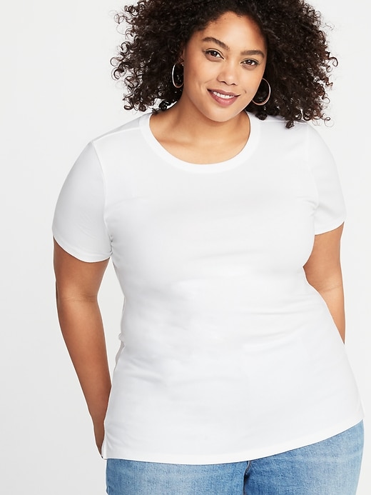 View large product image 1 of 1. Slim-Fit Plus-Size Crew-Neck Tee