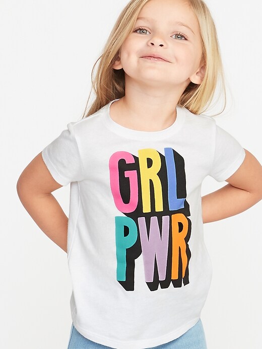View large product image 1 of 2. Graphic Scoop-Neck Tee for Toddler Girls