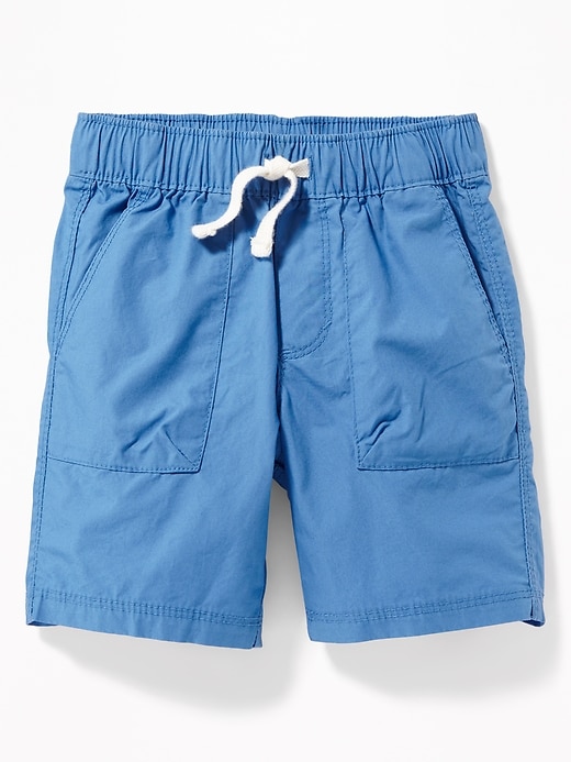 View large product image 1 of 1. Functional Drawstring Poplin Shorts for Toddler Boys