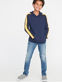 View large product image 3 of 3. Softest Sleeve-Stripe Tee Hoodie For Boys