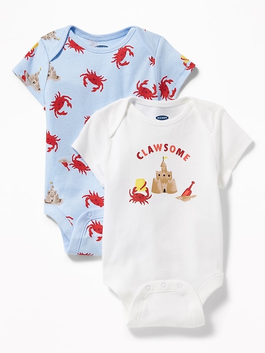 View large product image 1 of 2. Printed Bodysuit 2-Pack for Baby