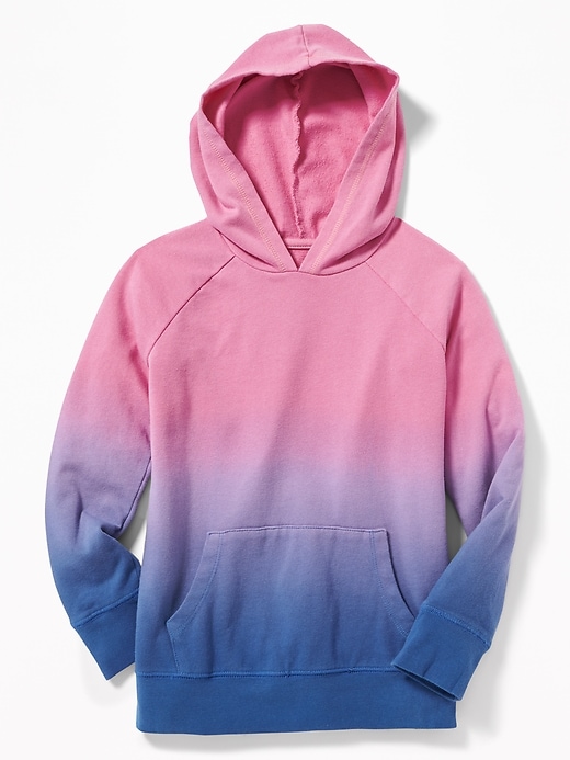 View large product image 1 of 2. Dip-Dye Pullover Hoodie for Girls