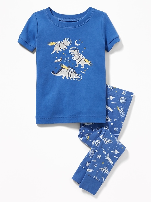 View large product image 1 of 1. Dinosaur-Graphic Pajama Set for Toddler & Baby