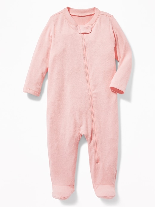 View large product image 1 of 2. Plush-Knit Footed One-Piece for Baby