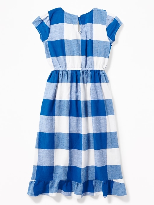 View large product image 2 of 3. Waist-Defined Ruffled Faux-Wrap Midi for Girls