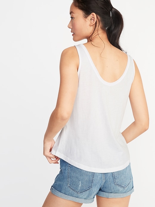 Image number 2 showing, Scoop-Neck Jersey Tank for Women