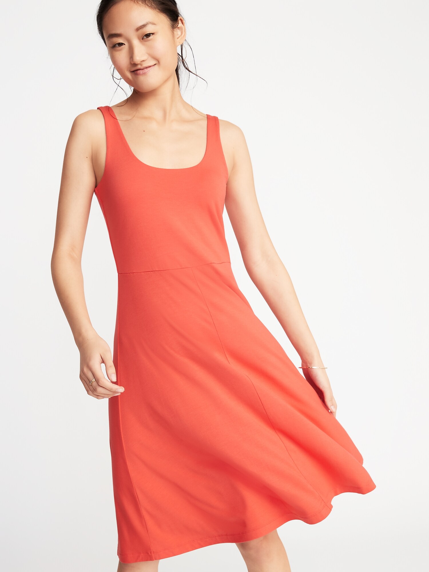 Sleeveless Jersey Fit & Flare Dress For Women | Old Navy