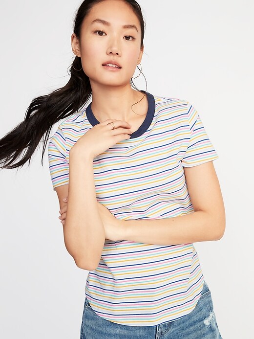 Image number 4 showing, EveryWear Striped Tee for Women