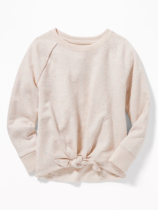 View large product image 1 of 2. French Terry Tie-Hem Sweatshirt for Girls