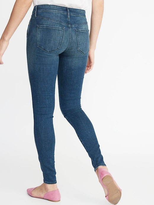 View large product image 2 of 3. Mid-Rise Button-Fly Rockstar Jeans for Women