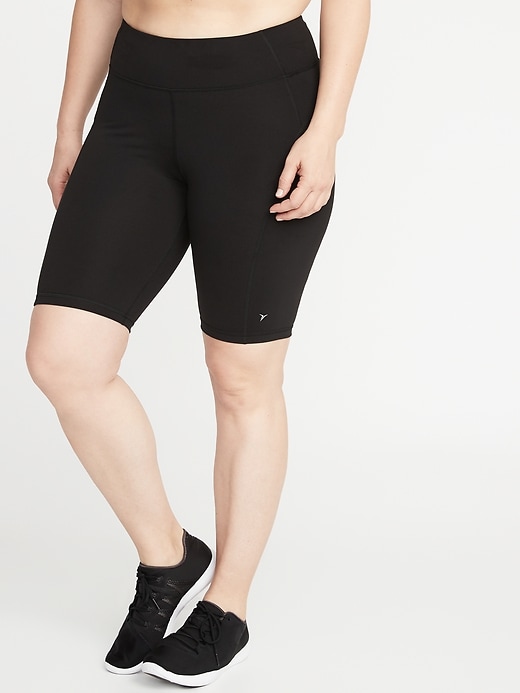View large product image 1 of 3. Plus-Size Compression Biker Shorts -10-inch inseam