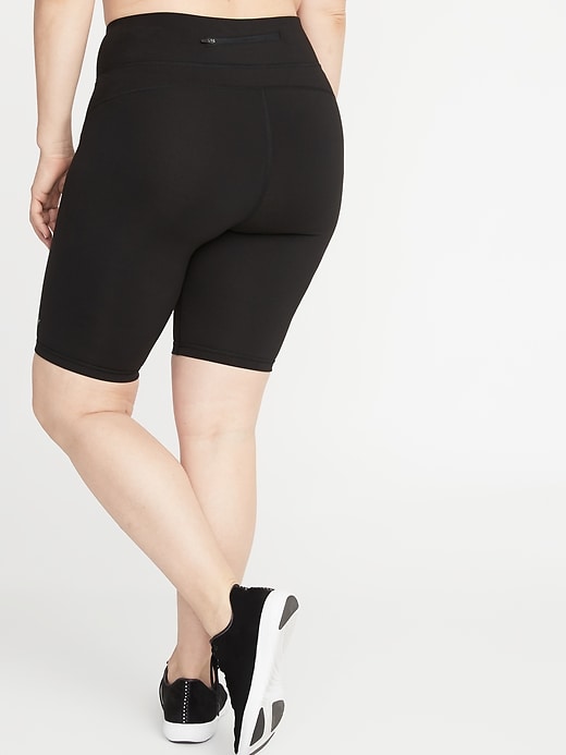 View large product image 2 of 3. Plus-Size Compression Biker Shorts -10-inch inseam