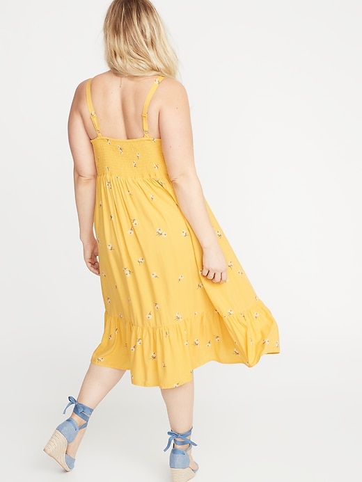 Image number 2 showing, Plus-Size Fit & Flare Tiered Cami Midi Dress