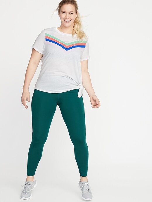 Image number 3 showing, Graphic Side-Tie Plus-Size Performance Tee