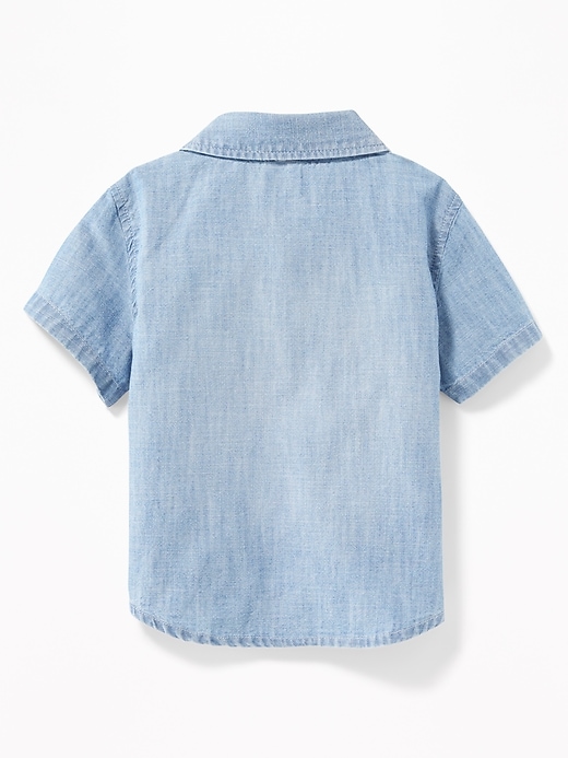 View large product image 2 of 2. Chambray Pocket Shirt for Baby