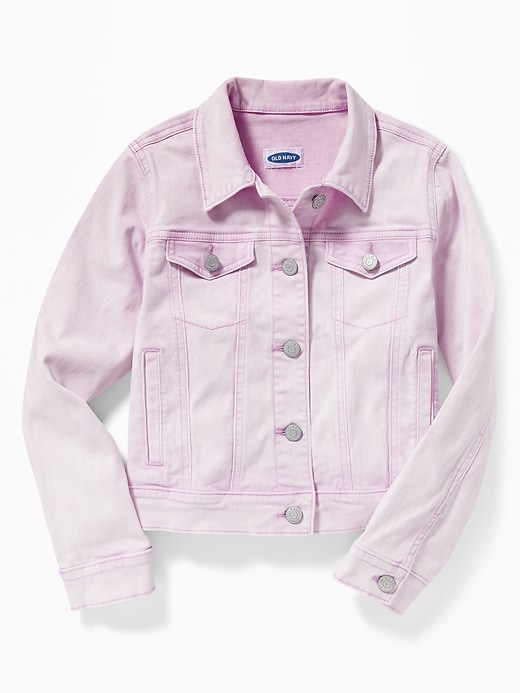 View large product image 1 of 3. Lilac-Wash Jean Jacket For Girls