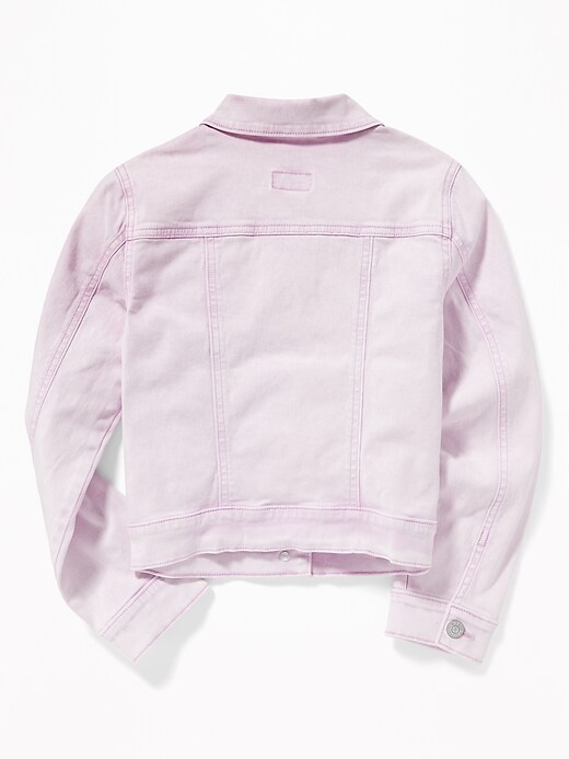 View large product image 2 of 3. Lilac-Wash Jean Jacket For Girls