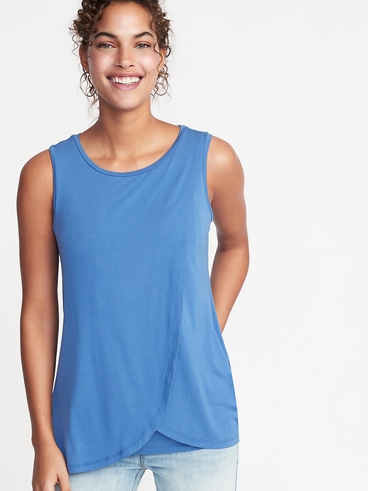 View large product image 1 of 1. Maternity Cross-Front Nursing Tank