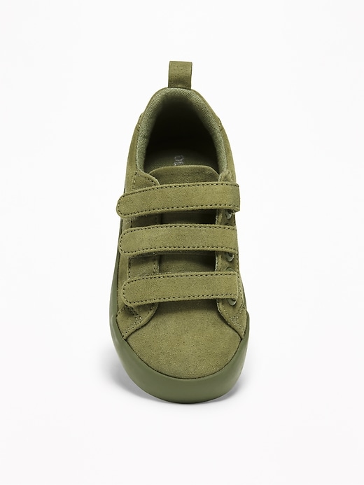 View large product image 2 of 4. Faux-Suede Triple-Strap Sneakers For Toddler Boys